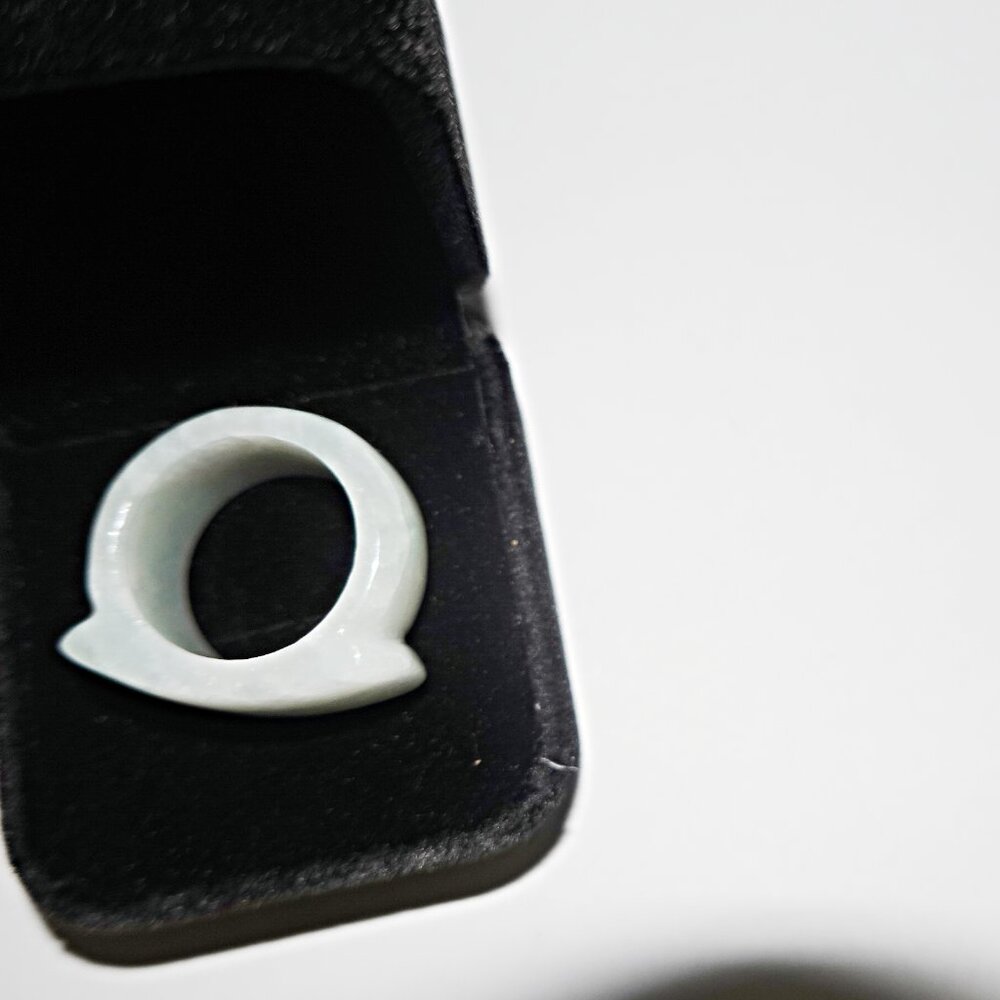 Authentic Jade Saddle Ring 8.5